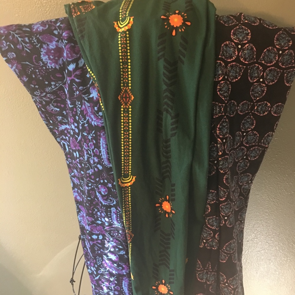 Three pair LULAROE leggings, OS